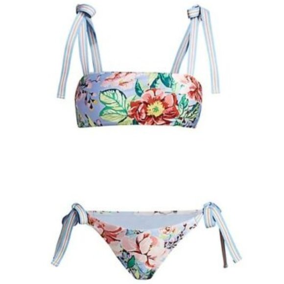 Zimmermann Other - Zimmermann Bellitude Two-Piece Floral Bandeau Bikini Set